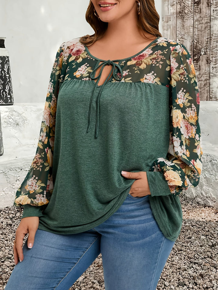 Plus Size, 2025 New Women's Elegant V-Neck Long