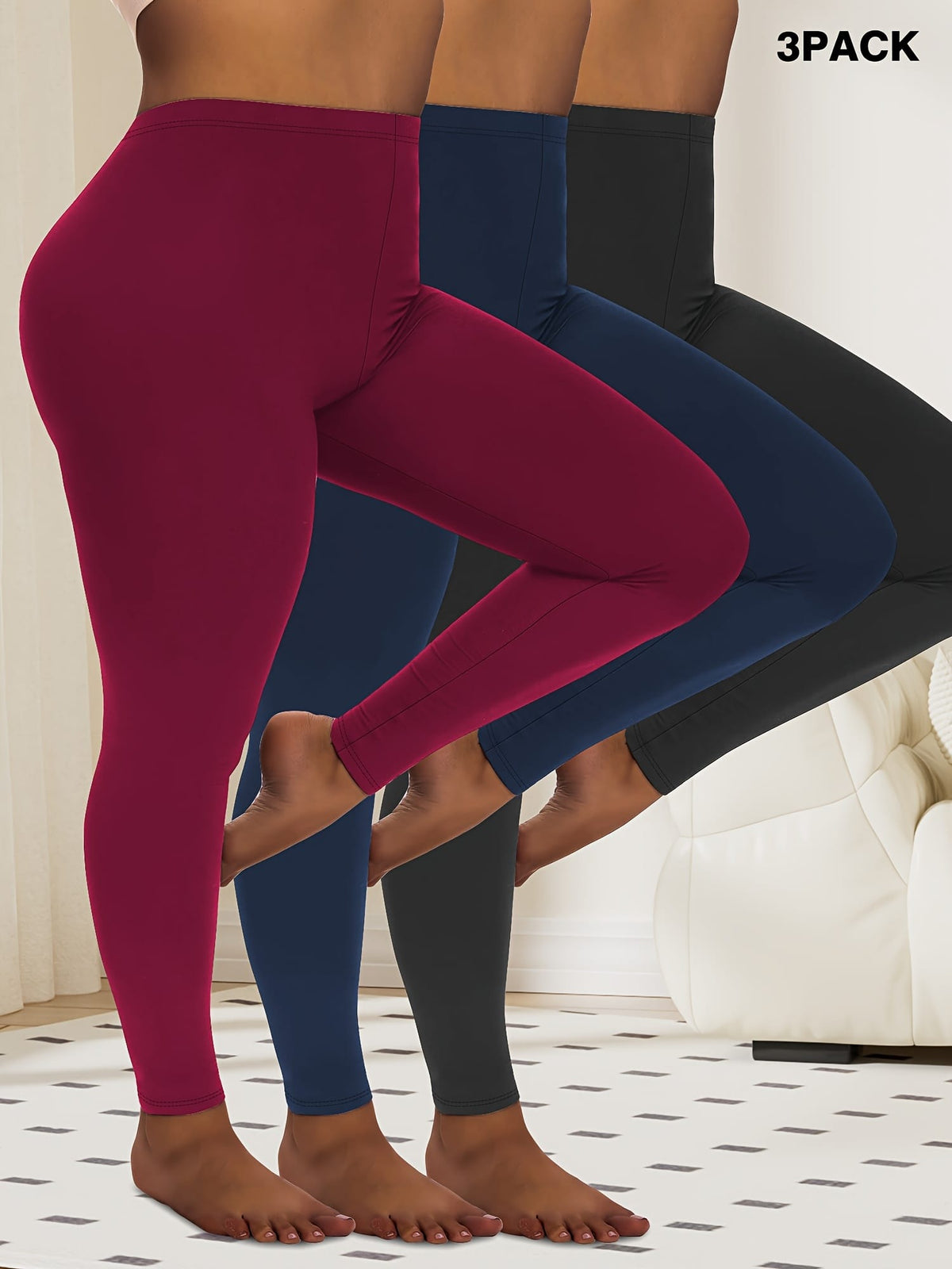 jkthpu-45 Plus Size, 3pcs Package--Plus Size Leggings for Women