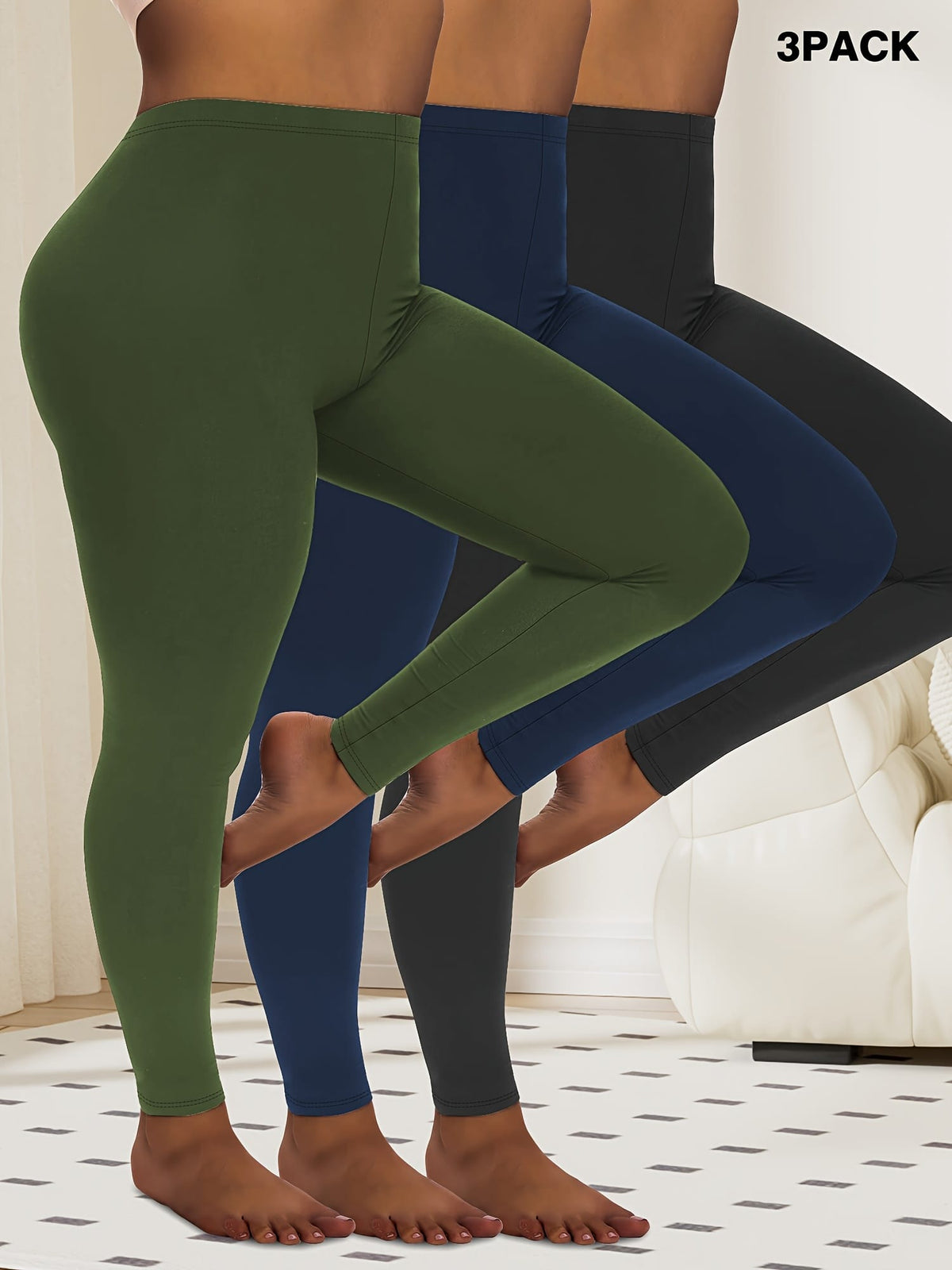 jkthpu-45 Plus Size, 3pcs Package--Plus Size Leggings for Women