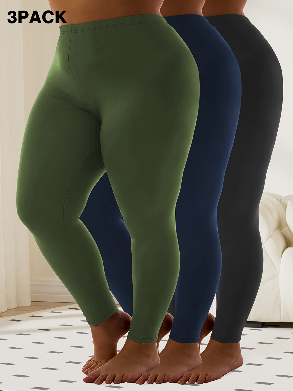 jkthpu-45 Plus Size, 3pcs Package--Plus Size Leggings for Women
