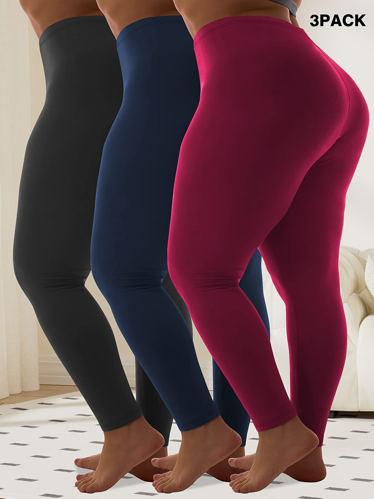 jkthpu-45 Plus Size, 3pcs Package--Plus Size Leggings for Women