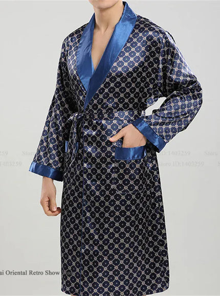 KissICON Plus Size 3XL Silky Satin Kimono Robe  Shorts Pajamas