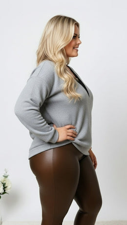 jkthpu-45 Plus Size Autumn Winter Elegant VNeck Lace Pullover Sweatshirt