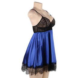KissICON Plus Size Big Size  Colorful Woman Sexy Lingerie Babydoll Chemise with Eye Shiled Paste from M-5XL