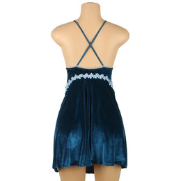 KissICON Plus Size/Big Size Luxury Velvet Lingerie Babydoll Chemise For Fat women sexy sleepwear  nighty for Ladies M-5XL