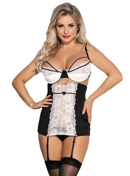 KissICON Plus size/Big size  women sexy lingerie nightgown and sleepshirts babydoll chemise with G-String from M-5XL