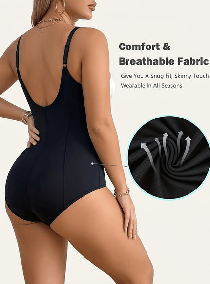 KissICON Shapewear Plus Size Butt Lift Tummy Control Bodysuit Shaper
