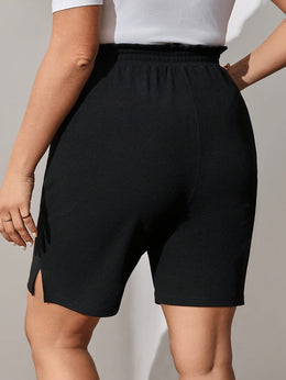 jkthpu-45 Plus Size Casual Pocket Shorts Summer Comfort for Her