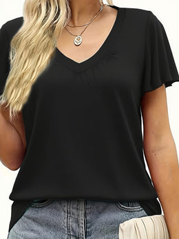 jkthpu-45 Plus Size Casual T-shirt