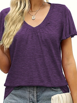 jkthpu-45 Plus Size Casual T-shirt