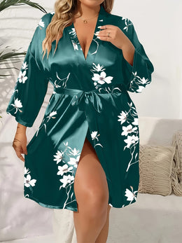 KissICON Plus Size Colorful Home Wear Bathrobe 713