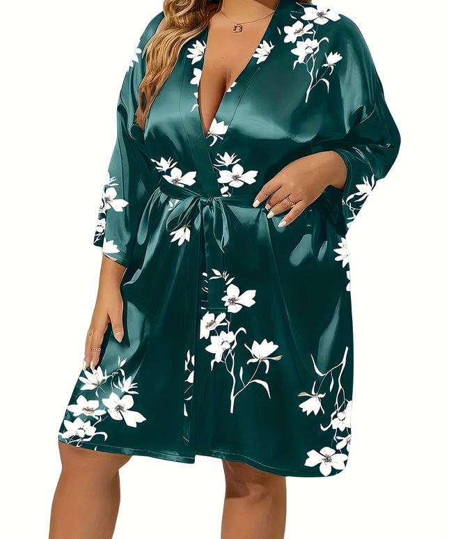 KissICON Plus Size Colorful Home Wear Bathrobe 713