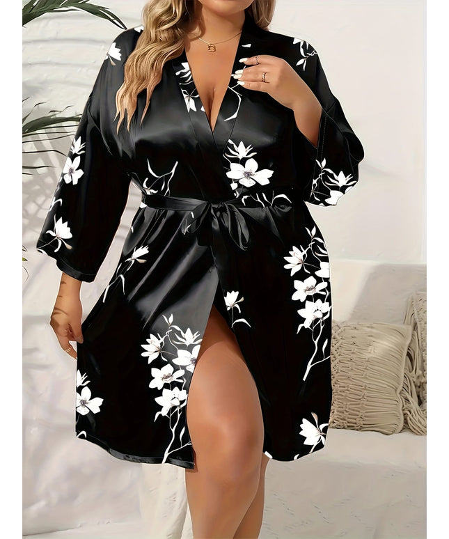 KissICON Plus Size Colorful Home Wear Bathrobe 713