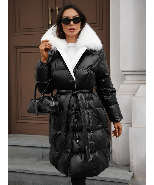 jkthpu-45 Plus Size Cozy Thickened Casual Jacket – Lapel Button-Up Fall & Winter
