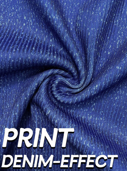 jkthpu-45 Plus Size, [Denim Print/Imitation Denim] Women's Plus Size
