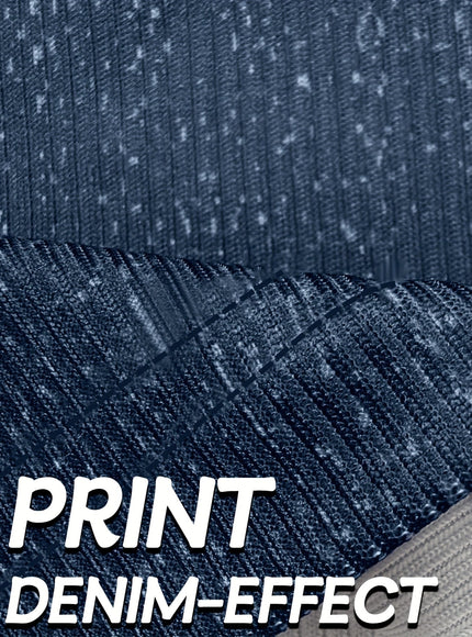 jkthpu-45 Plus Size, [Denim Print/Imitation Denim] Women's Plus Size