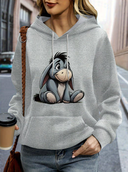 jkthpu-45 Plus Size, Disney Eeyore casual swear, pullover long