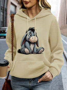 jkthpu-45 Plus Size, Disney Eeyore casual swear, pullover long