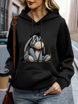 jkthpu-45 Plus Size, Disney Eeyore casual swear, pullover long