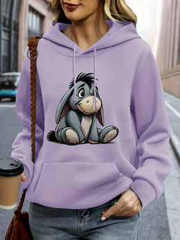 jkthpu-45 Plus Size, Disney Eeyore casual swear, pullover long