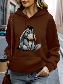 jkthpu-45 Plus Size, Disney Eeyore casual swear, pullover long