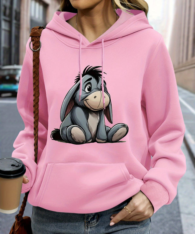jkthpu-45 Plus Size, Disney Eeyore casual swear, pullover long