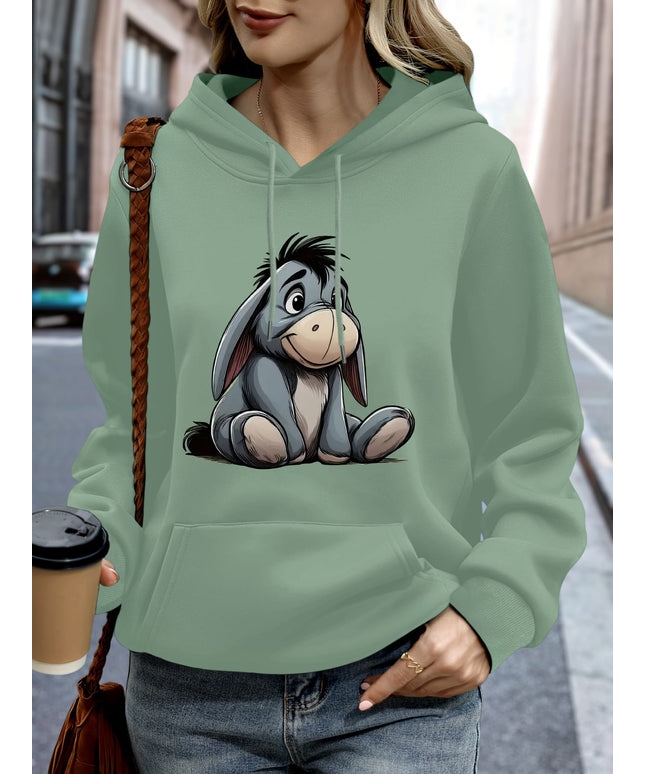 jkthpu-45 Plus Size, Disney Eeyore casual swear, pullover long