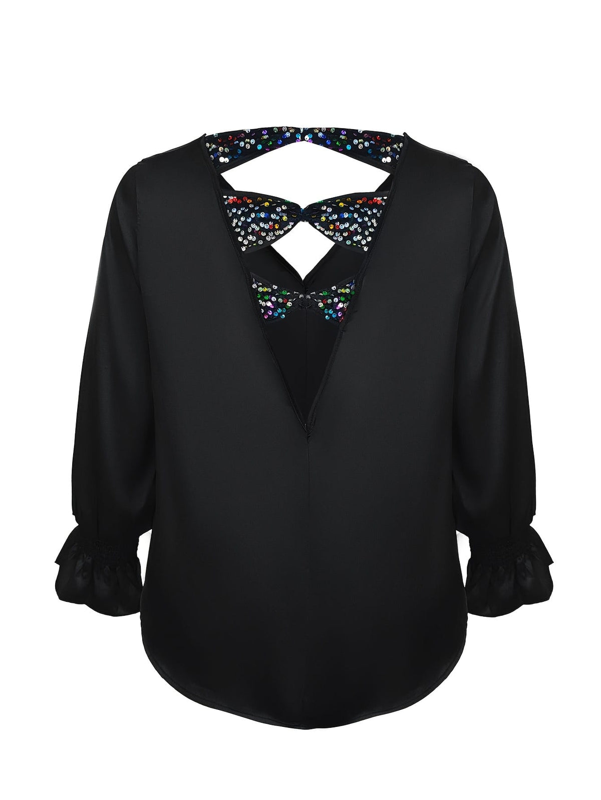 jkthpu-45 Plus Size - Elegant Plus Size V-Neck Blouse