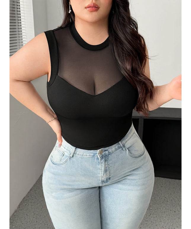KissICON Plus Size - Elegant Plus Size Women'S Mesh