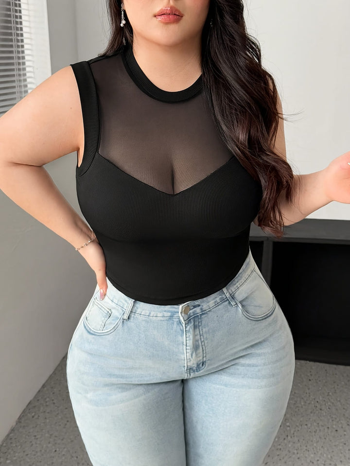 Plus Size - Elegant Plus Size Women'S Mesh