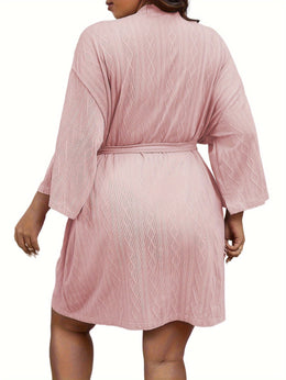 KissICON Plus Size Elegant V-Neck Nightgown - Soft Slight