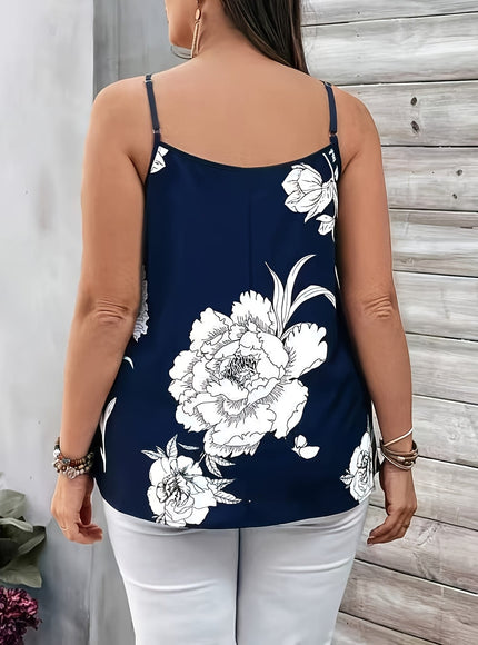 KissICON Plus Size, European and American Style Floral Print