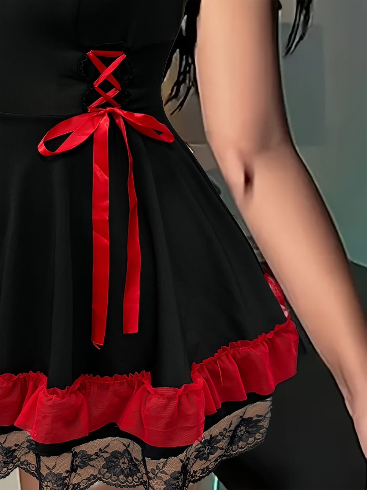 jkthpu-45 Plus Size Fashion Roleplay Black Nurse Costume Sexy Bodysuit