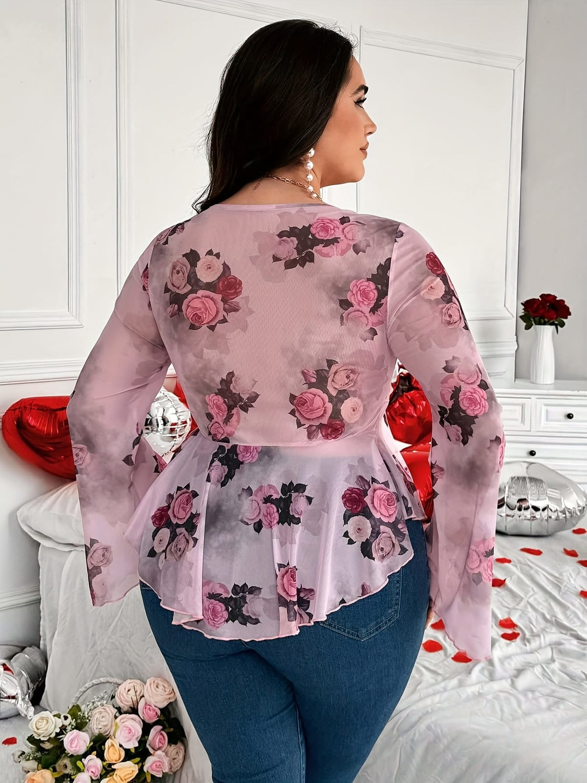 jkthpu-45 Plus Size, Fashion Women's Plus Size Top