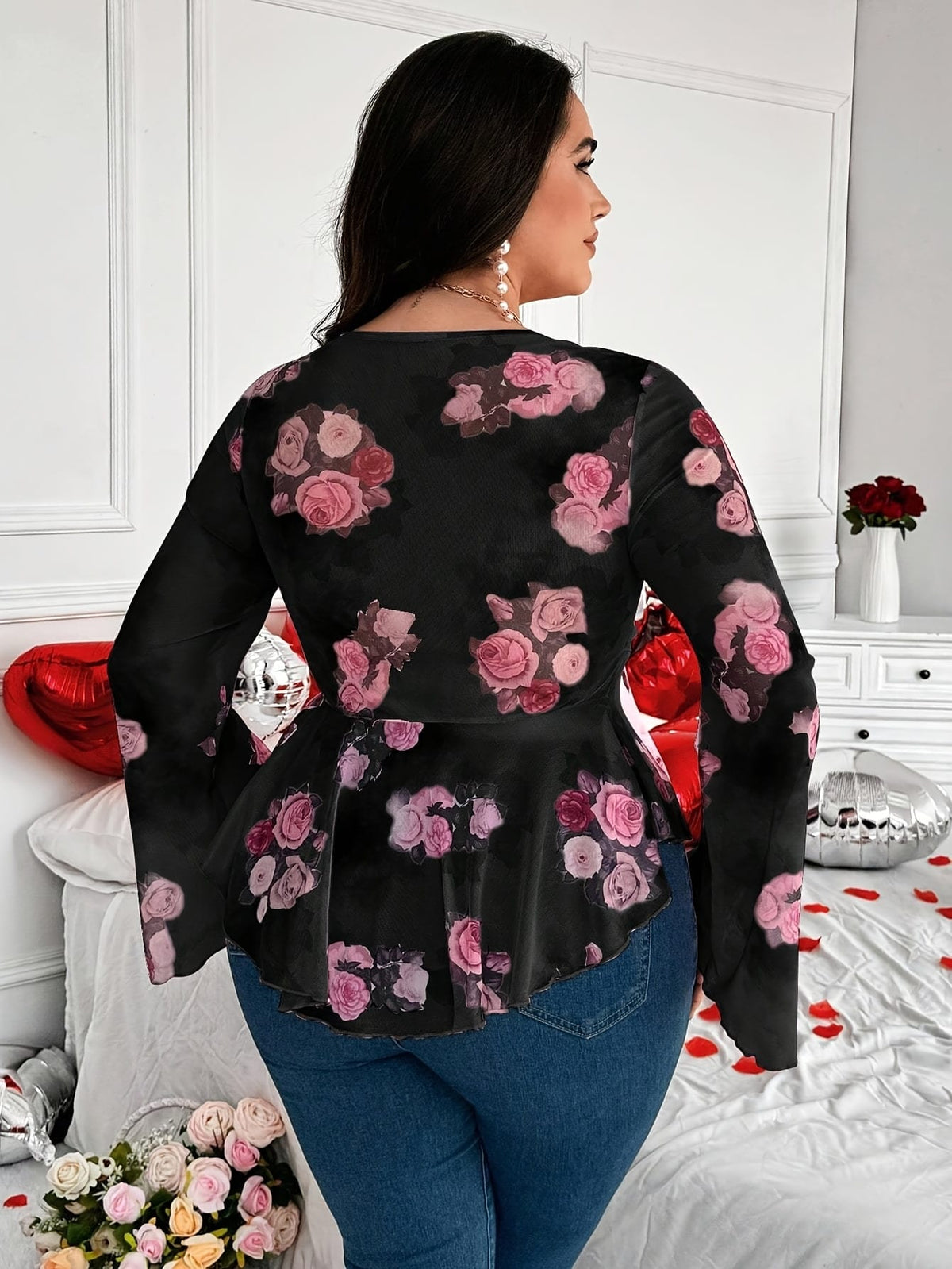 jkthpu-45 Plus Size, Fashion Women's Plus Size Top