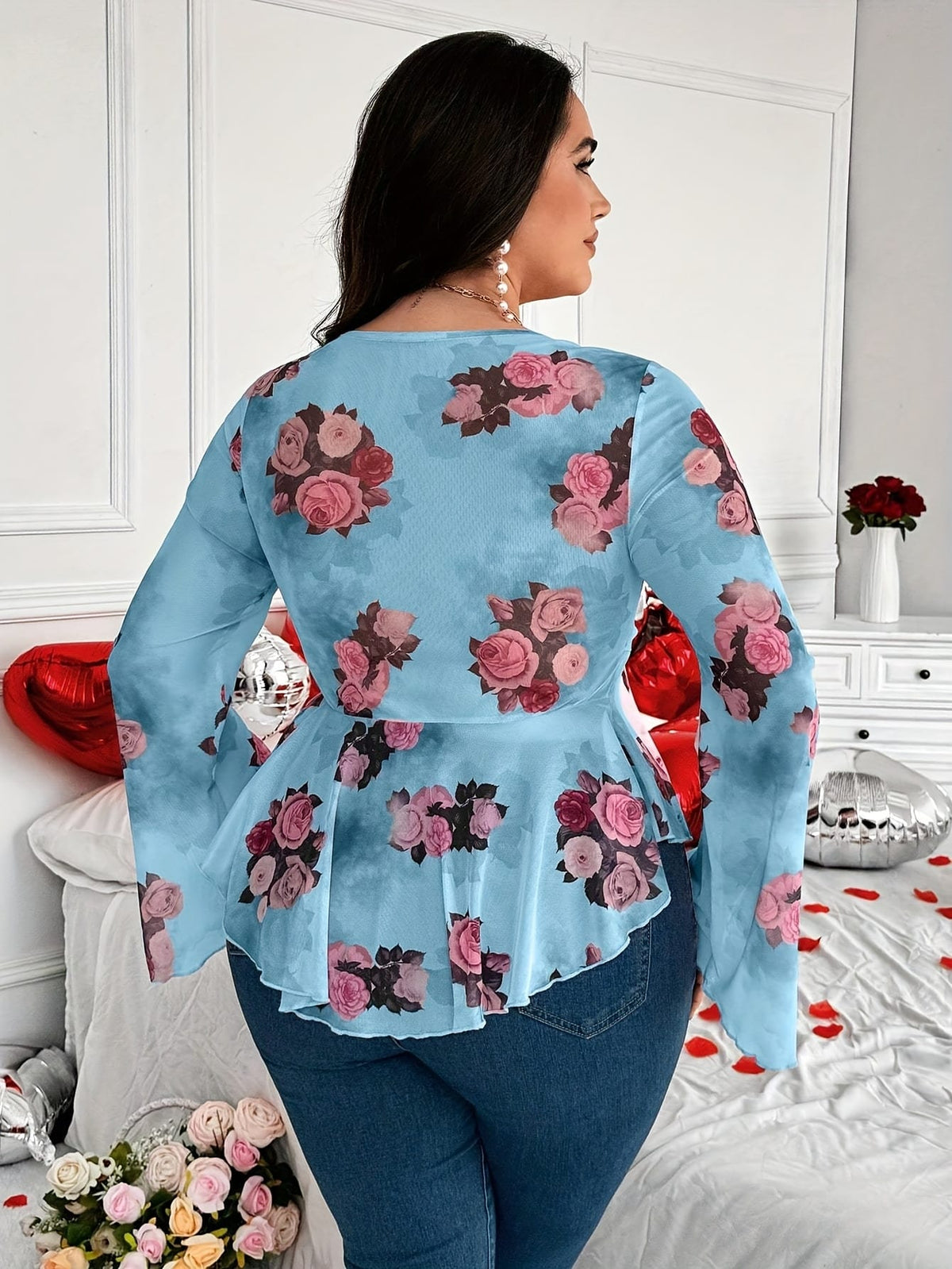 jkthpu-45 Plus Size, Fashion Women's Plus Size Top