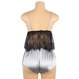 KissICON Plus Size  faux silk smooth cooling feel sexy lingerie sets pajama sets for woman lady from M-5XL