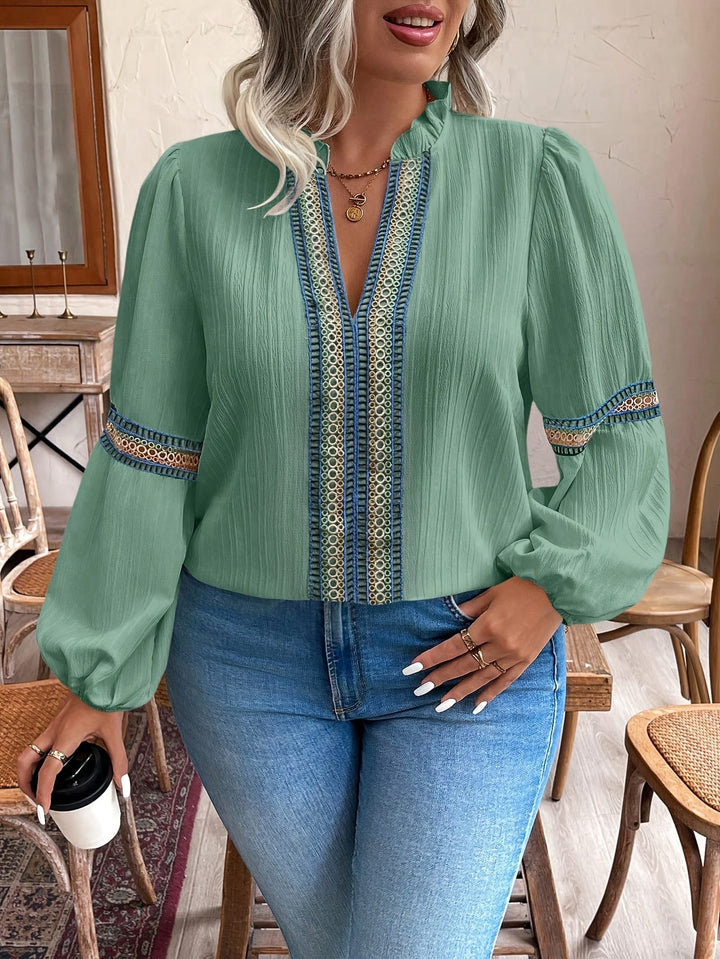 Plus Size Green Blouse