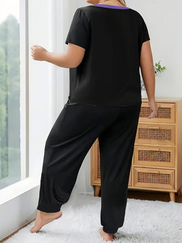 jkthpu-45 Plus Size "Have a Great Weekend" Print Short