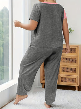 jkthpu-45 Plus Size "Have a Great Weekend" Print Short