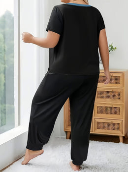 jkthpu-45 Plus Size "Have a Great Weekend" Print Short