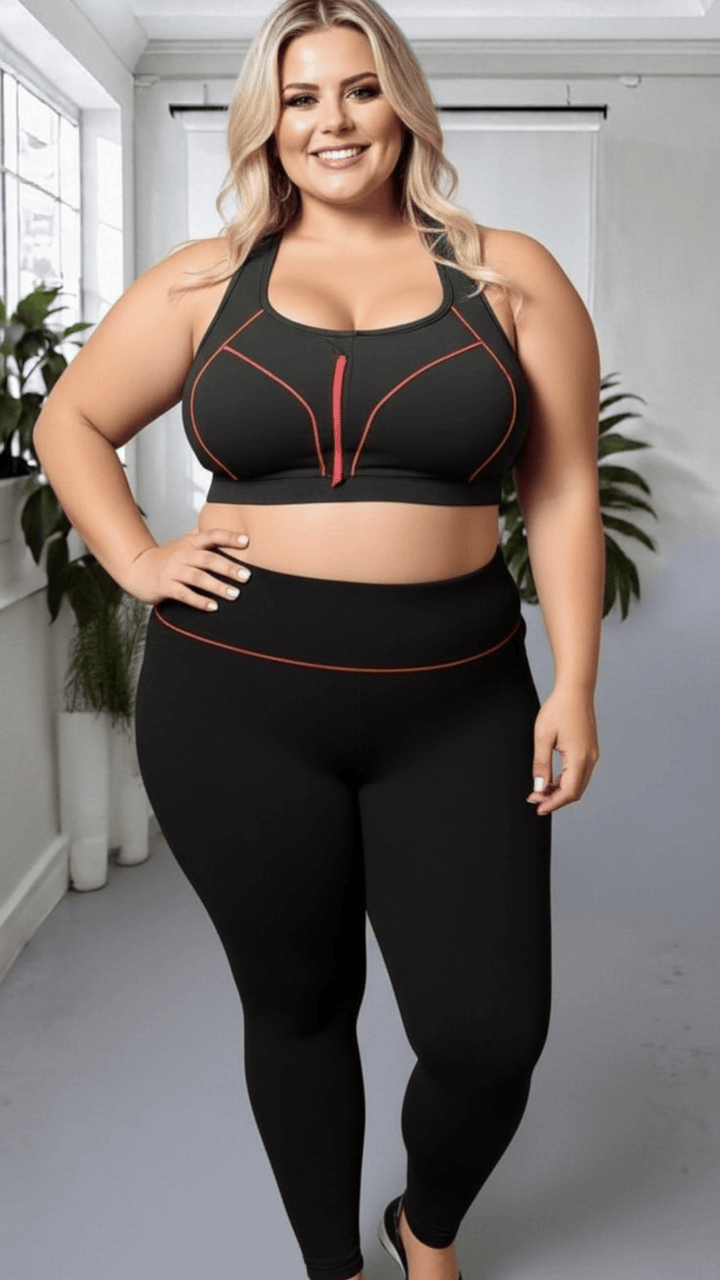 Plus Size High Support Front Zip Sports Bras 3pc