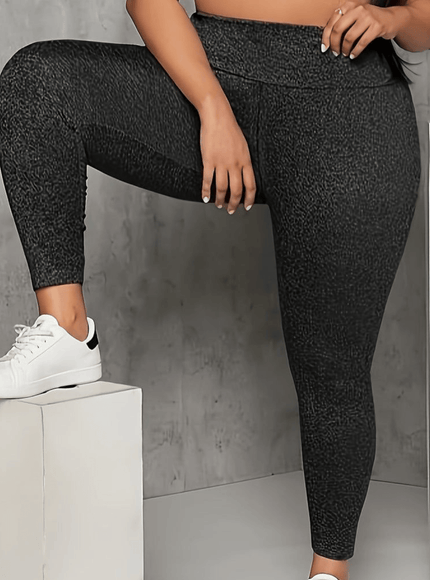 jkthpu-45 Plus Size High Waist Stretchy Tummy Control Yoga Leggings