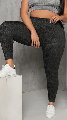 jkthpu-45 Plus Size High Waist Stretchy Tummy Control Yoga Leggings