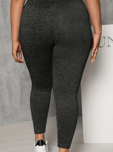 jkthpu-45 Plus Size High Waist Stretchy Tummy Control Yoga Leggings