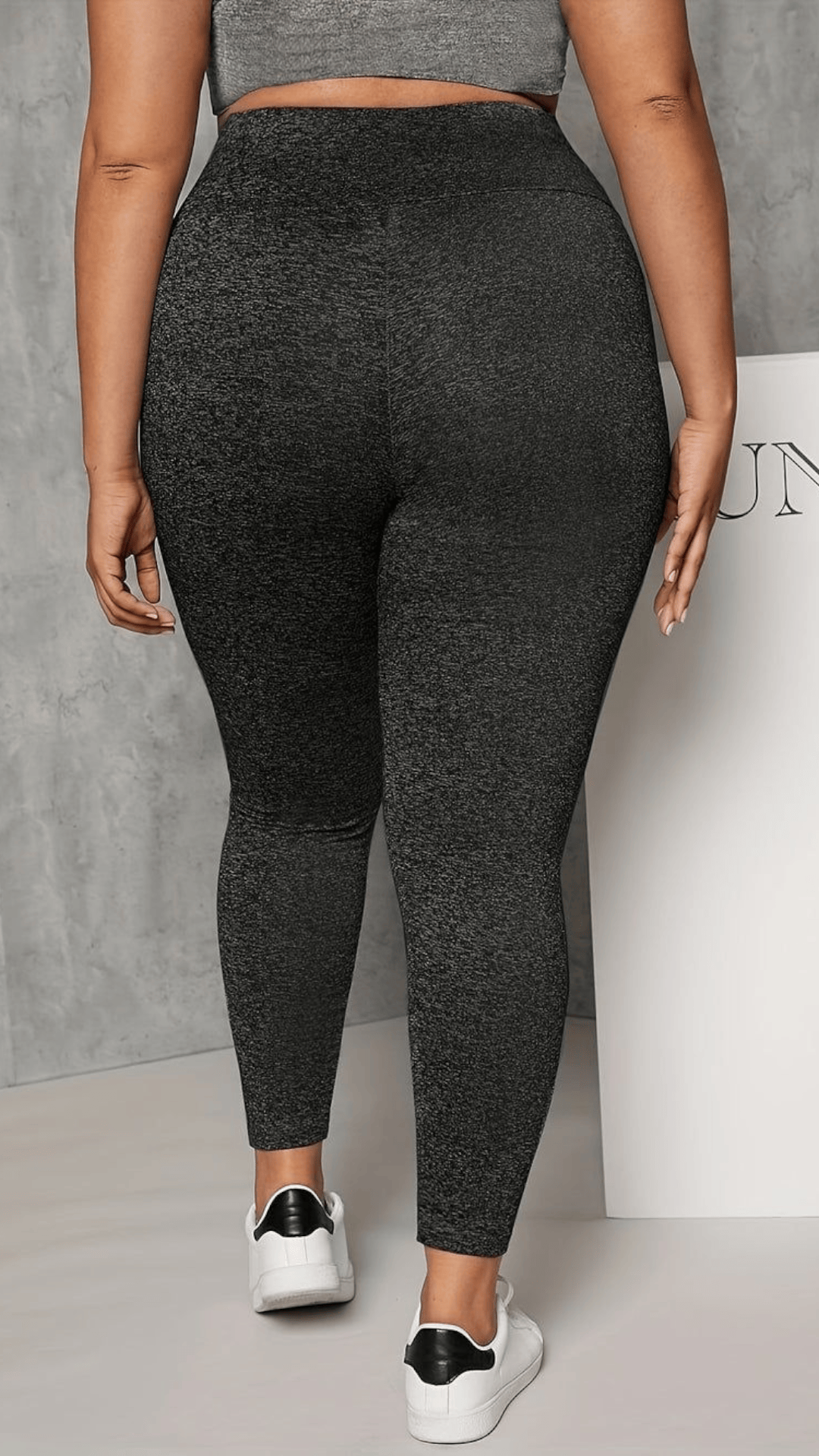 jkthpu-45 Plus Size High Waist Stretchy Tummy Control Yoga Leggings