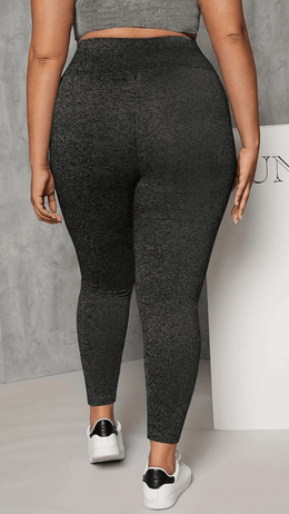 jkthpu-45 Plus Size High Waist Stretchy Tummy Control Yoga Leggings