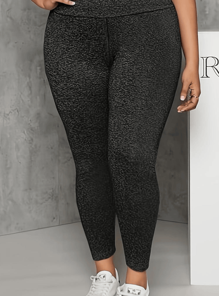 jkthpu-45 Plus Size High Waist Stretchy Tummy Control Yoga Leggings