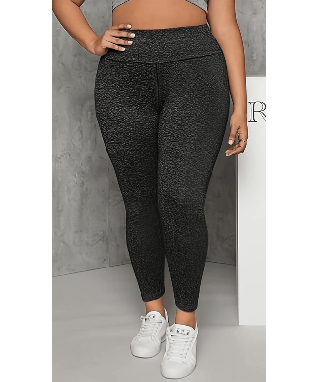 jkthpu-45 Plus Size High Waist Stretchy Tummy Control Yoga Leggings