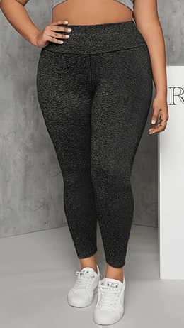 jkthpu-45 Plus Size High Waist Stretchy Tummy Control Yoga Leggings